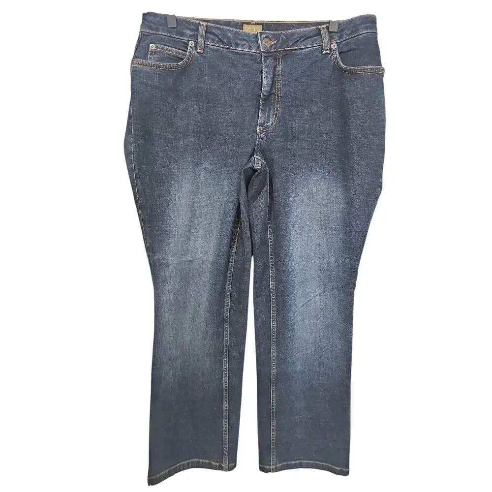 Caslon Tapered Denim Jeans Dark Wash Size 18WP
